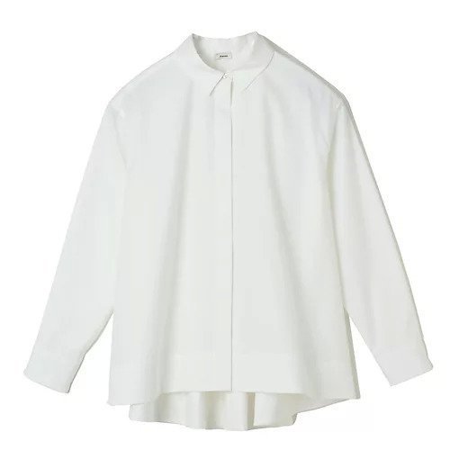 【エクラ/eclat】の【別注】バックフレアシャツ インテリア・キッズ・メンズ・レディースファッション・服の通販 founy(ファウニー) https://founy.com/ ファッション Fashion レディースファッション Fashion for Women トップス・カットソー Cut & Sew Tops シャツ・ブラウス・オフィスカジュアル Elegant Blouses & Button-Ups バッグ Bags エレガント 上品 Elegant フレア Flare, Flared ベーシック Basic, Essential ヨーク Yoke, Yoke Design 別注 Limited Edition, Custom Order 洗える Machine Washable |ID: prp329100004960607 ipo3291000000037219318