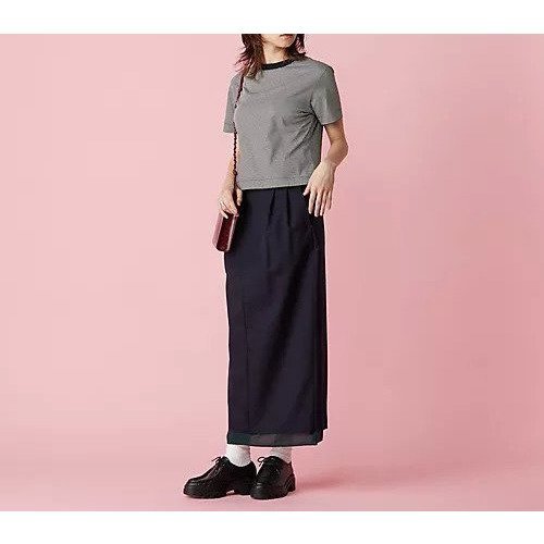 【スローン/SLOANE】の60/2コットン天竺 マイクロボーダーTシャツ 人気、トレンドファッション・服の通販 founy(ファニー) 　ファッション　Fashion　レディースファッション　Fashion for Women　トップス・カットソー　Cut & Sew Tops　シャツ・ブラウス・オフィスカジュアル　Elegant Blouses & Button-Ups　ロングTシャツ・Tシャツ　Longline T-Shirts & Tees　シルケット　Silket, Silky Cotton　ボーダー　Border, Stripe　モノトーン　Monotone, Black and White　other-3|ID: prp329100004960627 ipo3291000000037219413