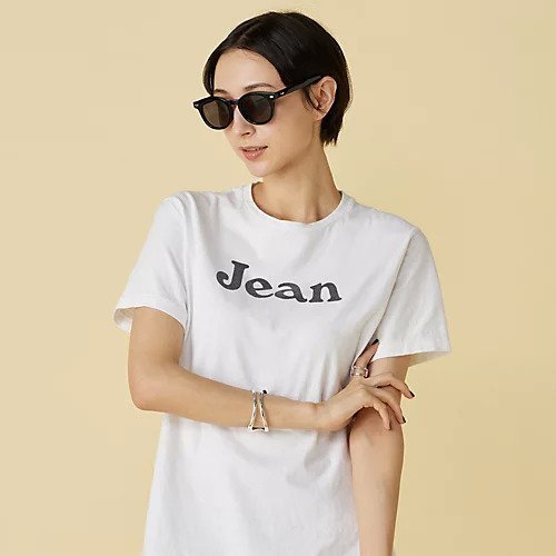 【マディソンブルー/MADISONBLUE】のCREW NECK TEE JEAN インテリア・キッズ・メンズ・レディースファッション・服の通販 founy(ファウニー) https://founy.com/ ファッション Fashion レディースファッション Fashion for Women イラスト Illustration シンプル Simple, Minimal デニム Denim, Jeans Material フィット Fit, Slim Fit フランス France, French プリント Print, Printed Pattern 女優 Actress Style, Celebrity Inspired |ID: prp329100004960634 ipo3291000000037219440