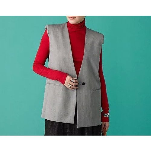 【チノ/CINOH】のSUMMER WOOL GILLET インテリア・キッズ・メンズ・レディースファッション・服の通販 founy(ファウニー) https://founy.com/ ファッション Fashion レディースファッション Fashion for Women サマー Summer, Summer Style フロント Front, Front Design マニッシュ Mannish, Boyish エレガント 上品 Elegant 夏 Summer |ID: prp329100004960637 ipo3291000000037219452