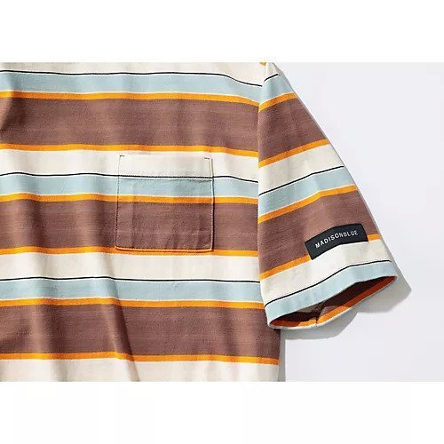 【マディソンブルー/MADISONBLUE】のHORIZONTAL STRIPES POCKET TEE 人気、トレンドファッション・服の通販 founy(ファニー) 　ファッション　Fashion　レディースファッション　Fashion for Women　コンパクト　Compact, Small Size　ボーダー　Border, Stripe　ポケット　Pocket, Pocket Detail　other-2|ID: prp329100004960640 ipo3291000000037219476