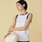 【マディソンブルー/MADISONBLUE】のBI-COLOR TRIM CREW NECK TANK 人気、トレンドファッション・服の通販 founy(ファニー) ファッション Fashion レディースファッション Fashion for Women ノースリーブ Sleeveless, No-Sleeve 洗える Machine Washable thumbnail WHITE|ID: prp329100004960641 ipo3291000000037219479