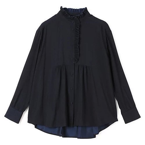 【ペールジュート/Pale Jute】のPleated blouse sophie インテリア・キッズ・メンズ・レディースファッション・服の通販 founy(ファニー) 　ファッション　Fashion　レディースファッション　Fashion for Women　とろみ　Fluid, Flowy Fabric　カーゴパンツ　Cargo Pants, Utility Pants　クラシック　Classic, Timeless Style　サテン　Satin, Glossy Fabric　ジーンズ　Jeans, Denim Pants　フォルム　Silhouette, Form　フリル　Frill, Ruffle　プリーツ　Pleats, Pleated　ヴィンテージ　Vintage Style　洗える　Machine Washable　navy|ID: prp329100004960652 ipo3291000000037219570