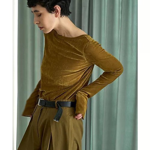 【マージュール/marjour】のSHEER VELOUR BACKSHAN TEE 人気、トレンドファッション・服の通販 founy(ファニー) 　ファッション　Fashion　レディースファッション　Fashion for Women　トップス・カットソー　Cut & Sew Tops　ベロアトップス　Velour Tops / Velvet-Look Items　インナー　Innerwear　シアー　Sheer, See-Through　ストレッチ　Stretch, Stretchy Fabric　ベロア　Velour, Soft Velvet　A/W・秋冬　Autumn/Winter　other-2|ID: prp329100004960664 ipo3291000000037219646