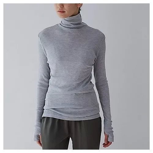 【ドレスハーセルフ/DRESS HERSELF】のカットソー/シルクリブ ハイネック 人気、トレンドファッション・服の通販 founy(ファニー) 　ファッション　Fashion　レディースファッション　Fashion for Women　トップス・カットソー　Cut & Sew Tops　カットソー・ベーシックTシャツ　Cut-and-Sewn Tops / Stretch Tees & Basics　カットソー　Cut and Sewn Top　シルク　Silk, 100% Silk　シンプル　Simple, Minimal　なめらか　Smooth, Silky Texture　ハイネック　High Neck, Mock Neck　フラット　Flat, Flat Shoes　ロング　Long, Long-Length　エレガント 上品　Elegant　other-2|ID: prp329100004960668 ipo3291000000037219672