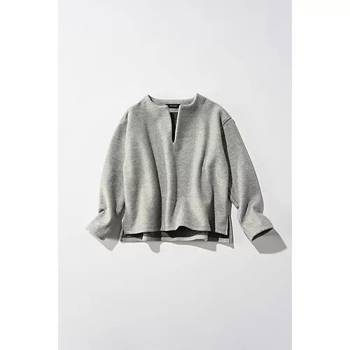 【アワーホーム/OURHOME】の【洗える】ウール混素材のキーネックプルオーバー インテリア・キッズ・メンズ・レディースファッション・服の通販 founy(ファニー) 　ファッション　Fashion　レディースファッション　Fashion for Women　トップス・カットソー　Cut & Sew Tops　カジュアルプルオーバー・ニットトップス　Pullovers & Knit Tops / Casual Pullovers　お家時間・ステイホーム　Stay Home / At Home　インナー　Innerwear　ショルダー　Shoulder, Shoulder Strap　スリット　Slit, Slit Detail　デニム　Denim, Jeans Material　ドロップ　Drop Shoulder, Dropped Style　バランス　Balance, Style Balance　別注　Limited Edition, Custom Order　洗える　Machine Washable　【LEE別注】ライトグレー|ID: prp329100004960682 ipo3291000000037219722