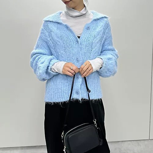 【ミースロエ/MIESROHE】のモヘアケーブルカーディガン 人気、トレンドファッション・服の通販 founy(ファニー) 　ファッション　Fashion　レディースファッション　Fashion for Women　トップス・カットソー　Cut & Sew Tops　カーディガン・羽織り　Layered Style Cardigans　クラシック　Classic, Timeless Style　リラックス　Relax, Relaxed Fit　other-2|ID: prp329100004960683 ipo3291000000037219728