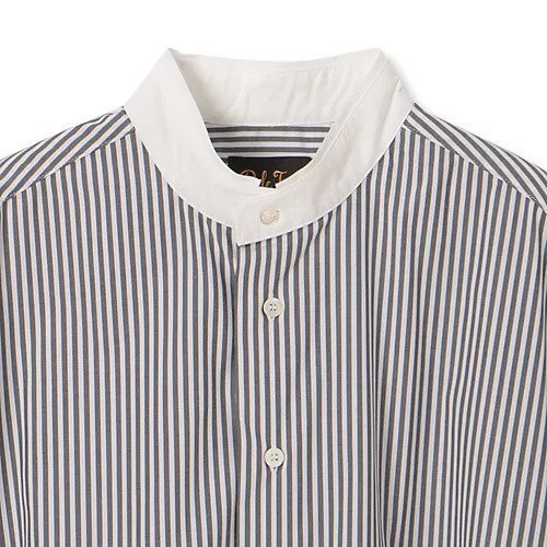 【ペールジュート/Pale Jute】のStriped panel shirt 人気、トレンドファッション・服の通販 founy(ファニー) 　ファッション　Fashion　レディースファッション　Fashion for Women　トップス・カットソー　Cut & Sew Tops　シャツ・ブラウス・オフィスカジュアル　Elegant Blouses & Button-Ups　クラシック　Classic, Timeless Style　スタンド　Stand Collar, Upright Stand　ストライプ　Stripe, Striped Pattern　洗える　Machine Washable　other-3|ID: prp329100004960706 ipo3291000000037219848
