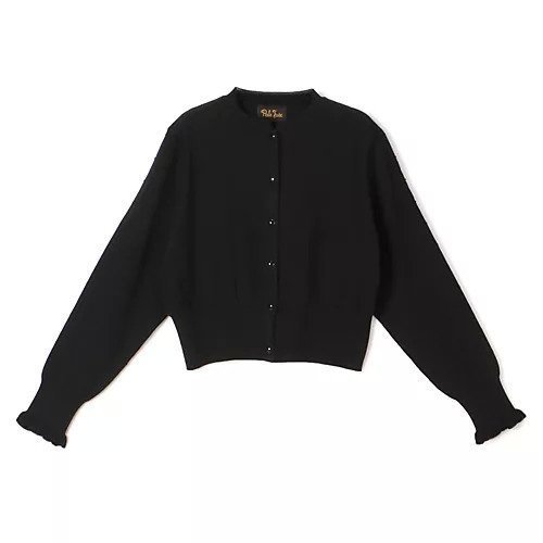 【ペールジュート/Pale Jute】のdots knit short CD インテリア・キッズ・メンズ・レディースファッション・服の通販 founy(ファニー) 　ファッション　Fashion　レディースファッション　Fashion for Women　トップス・カットソー　Cut & Sew Tops　ニット　Knit Tops & Sweaters　おすすめ　Recommended / Our Picks　カーディガン　Cardigan, Knitwear　ショート　Short, Short Length　ドット　Polka Dot, Dot Pattern　バランス　Balance, Style Balance　洗える　Machine Washable　羽織　Haori, Light Jacket　BLACK×BLACK|ID: prp329100004960715 ipo3291000000037219881