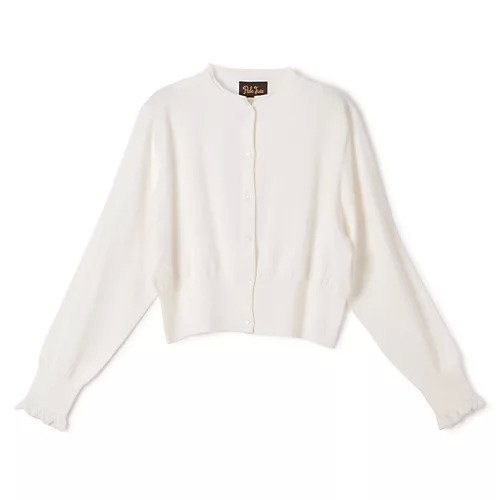 【ペールジュート/Pale Jute】のdots knit short CD インテリア・キッズ・メンズ・レディースファッション・服の通販 founy(ファニー) 　ファッション　Fashion　レディースファッション　Fashion for Women　トップス・カットソー　Cut & Sew Tops　ニット　Knit Tops & Sweaters　おすすめ　Recommended / Our Picks　カーディガン　Cardigan, Knitwear　ショート　Short, Short Length　ドット　Polka Dot, Dot Pattern　バランス　Balance, Style Balance　洗える　Machine Washable　羽織　Haori, Light Jacket　WHITE×WHITE|ID: prp329100004960715 ipo3291000000037219882