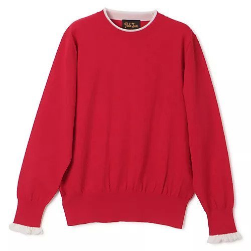【ペールジュート/Pale Jute】のdots knit PO インテリア・キッズ・メンズ・レディースファッション・服の通販 founy(ファニー) 　ファッション　Fashion　レディースファッション　Fashion for Women　トップス・カットソー　Cut & Sew Tops　ニット　Knit Tops & Sweaters　ドット　Polka Dot, Dot Pattern　定番　Standard, Basic Item　春　Spring　洗える　Machine Washable　秋　Autumn　RED×WHITE|ID: prp329100004960717 ipo3291000000037219892
