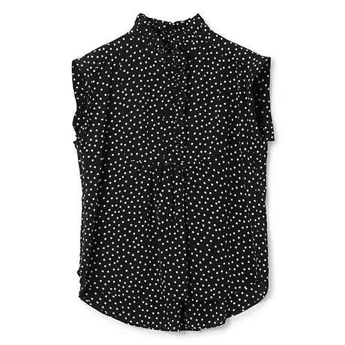 【ペールジュート/Pale Jute】のpolka dot band sleeve blouse 人気、トレンドファッション・服の通販 founy(ファニー) 　ファッション　Fashion　レディースファッション　Fashion for Women　トップス・カットソー　Cut & Sew Tops　とろみ　Fluid, Flowy Fabric　ショルダー　Shoulder, Shoulder Strap　ドット　Polka Dot, Dot Pattern　ドロップ　Drop Shoulder, Dropped Style　ノースリーブ　Sleeveless, No-Sleeve　ボトム　Bottoms, Lower Wear　ランダム　Random, Irregular　洗える　Machine Washable　 other-1|ID: prp329100004960719 ipo3291000000037219899