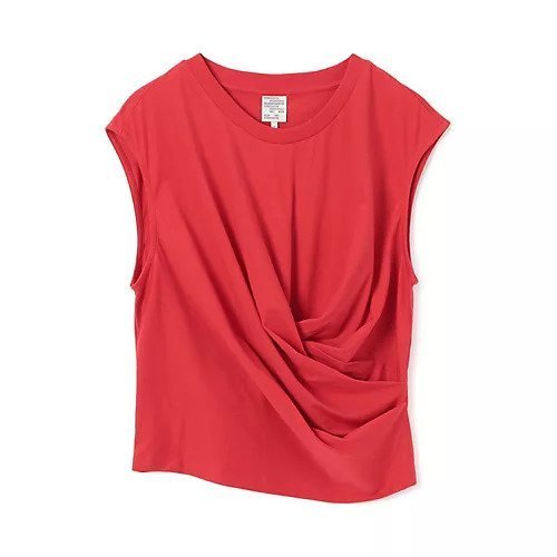 【バウムウンドヘルガーデン/BAUM UND PFERDGARTEN】のツイストノースリーブカットソー インテリア・キッズ・メンズ・レディースファッション・服の通販 founy(ファニー) 　ファッション　Fashion　レディースファッション　Fashion for Women　トップス・カットソー　Cut & Sew Tops　キャミソール&ノースリーブ　Camisoles & Sleeveless Tops　カットソー・ベーシックTシャツ　Cut-and-Sewn Tops / Stretch Tees & Basics　アシンメトリー　Asymmetrical Style　シンプル　Simple, Minimal　スリーブ　Sleeve, Long Sleeve / Short Sleeve　ドレープ　Drape, Draping Fabric　フェミニン　Feminine, Girly　フレンチ　French, French Style　フロント　Front, Front Design　ボトム　Bottoms, Lower Wear　夏　Summer　洗える　Machine Washable　Haute Red|ID: prp329100004960735 ipo3291000000037219971