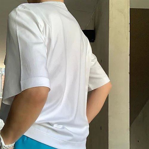 【エクラ/eclat】の【戸野塚かおるさん別注】ホワイトTシャツ 人気、トレンドファッション・服の通販 founy(ファニー) 　ファッション　Fashion　レディースファッション　Fashion for Women　トップス・カットソー　Cut & Sew Tops　シャツ・ブラウス・オフィスカジュアル　Elegant Blouses & Button-Ups　ロングTシャツ・Tシャツ　Longline T-Shirts & Tees　ジャケット　Jacket, Outerwear　スリット　Slit, Slit Detail　メンズ　Men's, Menswear　別注　Limited Edition, Custom Order　定番　Standard, Basic Item　洗える　Machine Washable　other-3|ID: prp329100004960743 ipo3291000000037220032