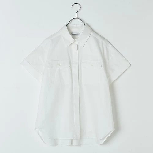 【マイ ウィークネス/MY WEAKNESS】の【ともさかりえさん着用】【洗える】Olja Safari Shirt / サファリシャツ インテリア・キッズ・メンズ・レディースファッション・服の通販 founy(ファニー) 　ファッション　Fashion　レディースファッション　Fashion for Women　トップス・カットソー　Cut & Sew Tops　シャツ・ブラウス・オフィスカジュアル　Elegant Blouses & Button-Ups　エレガント 上品　Elegant　洗える　Machine Washable　カシュクール　Wrap Design　コンパクト　Compact, Small Size　シルク　Silk, 100% Silk　シンプル　Simple, Minimal　ジャケット　Jacket, Outerwear　フェミニン　Feminine, Girly　別注　Limited Edition, Custom Order　ワッシャー　Washer, Crinkled Finish　おすすめ　Recommended / Our Picks　夏　Summer　【LEE別注】ホワイト|ID: prp329100004960746 ipo3291000000037220046