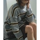 【マージュール/marjour】のBORDER KNIT 人気、トレンドファッション・服の通販 founy(ファニー) ファッション Fashion レディースファッション Fashion for Women トップス・カットソー Cut & Sew Tops ニット Knit Tops & Sweaters ストレッチ Stretch, Stretchy Fabric ボーダー Border, Stripe ミドル Middle Length, Mid Height thumbnail BLUE|ID: prp329100004960747 ipo3291000000037220050