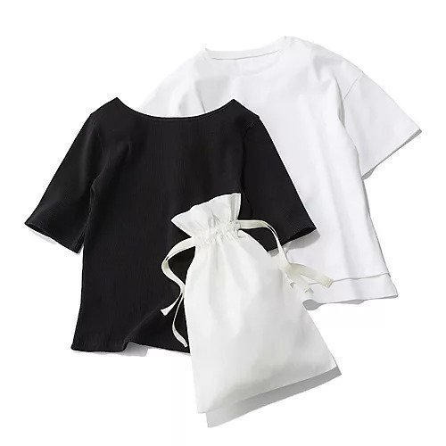 【エムセブンデイズ/M7days】の【洗える】大人きれいめパックT(スムースT&リブT) 人気、トレンドファッション・服の通販 founy(ファニー) 　ファッション　Fashion　レディースファッション　Fashion for Women　インナー　Innerwear　洗える　Machine Washable　カットソー　Cut and Sewn Top　巾着　Drawstring Bag, Kinchaku　トレンド　Trend, Trending Now　定番　Standard, Basic Item　なめらか　Smooth, Silky Texture　フィット　Fit, Slim Fit　半袖　Short Sleeve, Half Sleeve　ワイド　Wide, Wide Fit　旅行　Travel　ビジネス 仕事 通勤　Business / Work / Commuting　 other-1|ID: prp329100004960784 ipo3291000000037220228