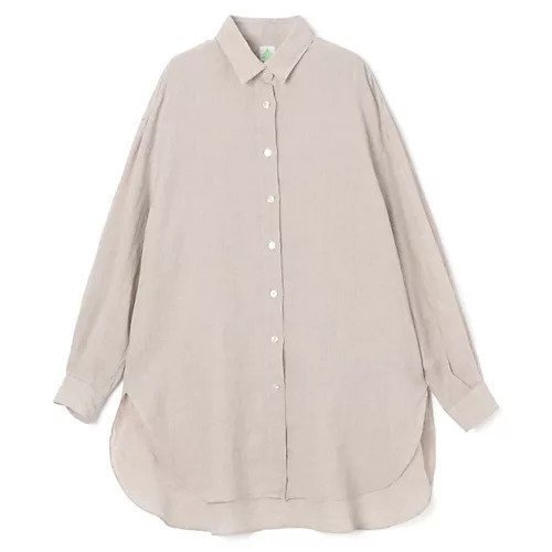 【フィナモレ/Finamore】のオーバーサイズリネンシャツ インテリア・キッズ・メンズ・レディースファッション・服の通販 founy(ファニー) 　ファッション　Fashion　レディースファッション　Fashion for Women　トップス・カットソー　Cut & Sew Tops　シャツ・ブラウス・オフィスカジュアル　Elegant Blouses & Button-Ups　クラシック　Classic, Timeless Style　リネン　Linen, Linen Fabric　洗える　Machine Washable　ライトベージュ|ID: prp329100004960791 ipo3291000000037220257
