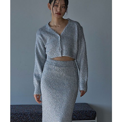 【マージュール/marjour】のLAME KNIT CARDIGAN インテリア・キッズ・メンズ・レディースファッション・服の通販 founy(ファウニー) https://founy.com/ ファッション Fashion レディースファッション Fashion for Women トップス・カットソー Cut & Sew Tops ニット Knit Tops & Sweaters カーディガン・羽織り Layered Style Cardigans インナー Innerwear カーディガン Cardigan, Knitwear ストレッチ Stretch, Stretchy Fabric セットアップ Set-Up, Coordinated Outfit デニム Denim, Jeans Material バランス Balance, Style Balance 楽ちん Easy Fit, Comfortable おすすめ Recommended / Our Picks |ID: prp329100004960794 ipo3291000000037241114