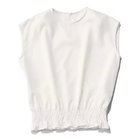 【エムセブンデイズ/M7days】の裾シャーリングブラウス 人気、トレンドファッション・服の通販 founy(ファニー) ファッション Fashion レディースファッション Fashion for Women トップス・カットソー Cut & Sew Tops シャツ・ブラウス・オフィスカジュアル Elegant Blouses & Button-Ups なめらか Smooth, Silky Texture エレガント 上品 Elegant シャーリング Shirring, Ruched シンプル Simple, Minimal ノースリーブ Sleeveless, No-Sleeve パーティ Party, Party Style フォルム Silhouette, Form ボトム Bottoms, Lower Wear 洗える Machine Washable thumbnail ホワイト|ID: prp329100004960845 ipo3291000000037220523