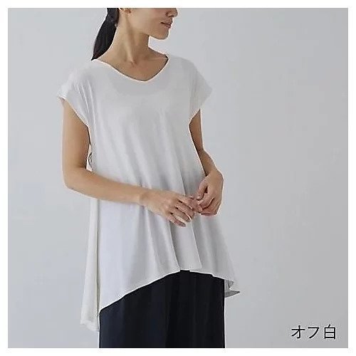 【ドレスハーセルフ/DRESS HERSELF】のカットソー/シルクモダール フレア【セットアップ可】 人気、トレンドファッション・服の通販 founy(ファニー) 　ファッション　Fashion　レディースファッション　Fashion for Women　トップス・カットソー　Cut & Sew Tops　カットソー・ベーシックTシャツ　Cut-and-Sewn Tops / Stretch Tees & Basics　カットソー　Cut and Sewn Top　セットアップ　Set-Up, Coordinated Outfit　ドレープ　Drape, Draping Fabric　フレア　Flare, Flared　リュクス　Luxury, Elegant, High-End, Chic　夏　Summer　other-2|ID: prp329100004960872 ipo3291000000037220648