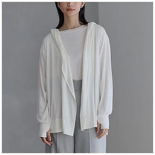 【ドレスハーセルフ/DRESS HERSELF】のカットソー/シルクモダール パーカー【セットアップ可】 人気、トレンドファッション・服の通販 founy(ファニー) 　ファッション　Fashion　レディースファッション　Fashion for Women　トップス・カットソー　Cut & Sew Tops　レディースパーカー・カジュアルフーディー　Casual Hoodies & Sweatshirts　カットソー・ベーシックTシャツ　Cut-and-Sewn Tops / Stretch Tees & Basics　カットソー　Cut and Sewn Top　ショール　Shawl, Wrap　セットアップ　Set-Up, Coordinated Outfit　パーカー　Hoodie, Parka　夏　Summer　旅行　Travel　春　Spring　S/S・春夏　SS, Spring/Summer, Warm Season　 other-1|ID: prp329100004960874 ipo3291000000037220653