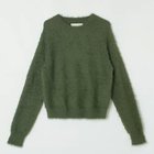 【サヤカ デイヴィス/SAYAKA DAVIS】のShaggy Pullover 人気、トレンドファッション・服の通販 founy(ファニー) ファッション Fashion レディースファッション Fashion for Women トップス・カットソー Cut & Sew Tops カジュアルプルオーバー・ニットトップス Pullovers & Knit Tops / Casual Pullovers サテン Satin, Glossy Fabric シンプル Simple, Minimal セーター Sweater, Knitwear ダウン Down, Puffer デニム Denim, Jeans Material thumbnail Moss Green|ID: prp329100004960880 ipo3291000000037220693