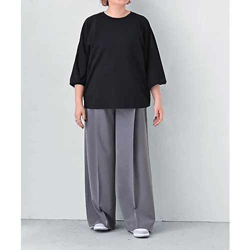 【スタイルデリ/STYLE DELI】の【BLK001】ドルマンスリーププルオーバー 人気、トレンドファッション・服の通販 founy(ファニー) 　ファッション　Fashion　レディースファッション　Fashion for Women　トップス・カットソー　Cut & Sew Tops　カジュアルプルオーバー・ニットトップス　Pullovers & Knit Tops / Casual Pullovers　ギャザー　Gathered, Ruffled　スリット　Slit, Slit Detail　定番　Standard, Basic Item　ボックス　Boxy, Box Shape　おすすめ　Recommended / Our Picks　日本製　Made In Japan　エレガント 上品　Elegant　ビジネス 仕事 通勤　Business / Work / Commuting　other-2|ID: prp329100004960891 ipo3291000000037220754