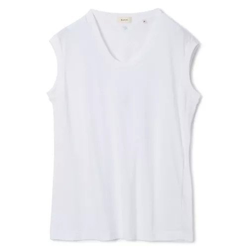 【ブラミンク/BLAMINK】のコットンロゴノースリーブ インテリア・キッズ・メンズ・レディースファッション・服の通販 founy(ファニー) 　ファッション　Fashion　レディースファッション　Fashion for Women　トップス・カットソー　Cut & Sew Tops　キャミソール&ノースリーブ　Camisoles & Sleeveless Tops　2025年　2025　2025-2026秋冬・A/W　Autumn/Winter 2025–26 AW25–26　シアー　Sheer, See-Through　シンプル　Simple, Minimal　ノースリーブ　Sleeveless, No-Sleeve　WHITE|ID: prp329100004960898 ipo3291000000037220781