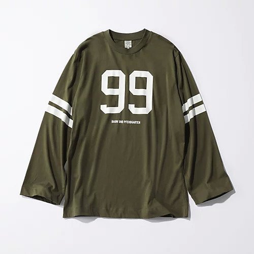 【バウムウンドヘルガーデン/BAUM UND PFERDGARTEN】のナンバリングロゴTシャツ インテリア・キッズ・メンズ・レディースファッション・服の通販 founy(ファウニー) 　ファッション　Fashion　レディースファッション　Fashion for Women　トップス・カットソー　Cut & Sew Tops　シャツ・ブラウス・オフィスカジュアル　Elegant Blouses & Button-Ups　ロングTシャツ・Tシャツ　Longline T-Shirts & Tees　おすすめ　Recommended / Our Picks　ショルダー　Shoulder, Shoulder Strap　シンプル　Simple, Minimal　スラックス　Slacks, Dress Pants　スリーブ　Sleeve, Long Sleeve / Short Sleeve　デニム　Denim, Jeans Material　ドロップ　Drop Shoulder, Dropped Style　プリント　Print, Printed Pattern　ミックス　Mix, Mixed Style　ルーズ　Loose, Oversized　ロング　Long, Long-Length　A/W・秋冬　Autumn/Winter　Ivy Green|ID: prp329100004960948 ipo3291000000037221043