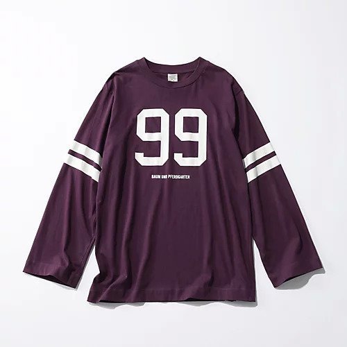 【バウムウンドヘルガーデン/BAUM UND PFERDGARTEN】のナンバリングロゴTシャツ インテリア・キッズ・メンズ・レディースファッション・服の通販 founy(ファウニー) 　ファッション　Fashion　レディースファッション　Fashion for Women　トップス・カットソー　Cut & Sew Tops　シャツ・ブラウス・オフィスカジュアル　Elegant Blouses & Button-Ups　ロングTシャツ・Tシャツ　Longline T-Shirts & Tees　おすすめ　Recommended / Our Picks　ショルダー　Shoulder, Shoulder Strap　シンプル　Simple, Minimal　スラックス　Slacks, Dress Pants　スリーブ　Sleeve, Long Sleeve / Short Sleeve　デニム　Denim, Jeans Material　ドロップ　Drop Shoulder, Dropped Style　プリント　Print, Printed Pattern　ミックス　Mix, Mixed Style　ルーズ　Loose, Oversized　ロング　Long, Long-Length　A/W・秋冬　Autumn/Winter　Italian Plum|ID: prp329100004960948 ipo3291000000037221044