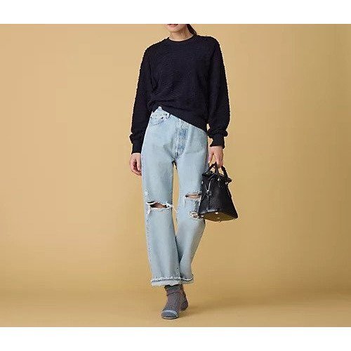 【チノ/CINOH】のPILE JAQUARED PULLOVER インテリア・キッズ・メンズ・レディースファッション・服の通販 founy(ファウニー) https://founy.com/ ファッション Fashion レディースファッション Fashion for Women トップス・カットソー Cut & Sew Tops カジュアルプルオーバー・ニットトップス Pullovers & Knit Tops / Casual Pullovers ジャカード／ジャガード Jacquard, Woven Pattern スウェット / スエット Sweatshirt, Sweatwear スリット Slit, Slit Detail ダメージ Distressed, Destroyed ベーシック Basic, Essential ランダム Random, Irregular 洗える Machine Washable |ID: prp329100004960971 ipo3291000000037221146