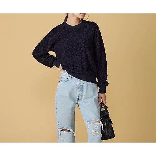 【チノ/CINOH】のPILE JAQUARED PULLOVER 人気、トレンドファッション・服の通販 founy(ファニー) 　ファッション　Fashion　レディースファッション　Fashion for Women　トップス・カットソー　Cut & Sew Tops　カジュアルプルオーバー・ニットトップス　Pullovers & Knit Tops / Casual Pullovers　ジャカード／ジャガード　Jacquard, Woven Pattern　スウェット / スエット　Sweatshirt, Sweatwear　スリット　Slit, Slit Detail　ダメージ　Distressed, Destroyed　ベーシック　Basic, Essential　ランダム　Random, Irregular　洗える　Machine Washable　other-2|ID: prp329100004960971 ipo3291000000037221148