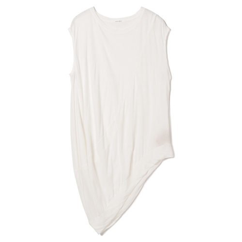 【プレインピープル/PLAIN PEOPLE】の強撚ハイゲージ天竺イレギュラーヘムプルオーバー インテリア・キッズ・メンズ・レディースファッション・服の通販 founy(ファニー) 　ファッション　Fashion　レディースファッション　Fashion for Women　トップス・カットソー　Cut & Sew Tops　カジュアルプルオーバー・ニットトップス　Pullovers & Knit Tops / Casual Pullovers　ドレープ　Drape, Draping Fabric　ブラウジング　Blouson Silhouette, Cinched Waist　ボトム　Bottoms, Lower Wear　洗える　Machine Washable　ホワイト|ID: prp329100004960984 ipo3291000000037221207