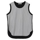 【プレインピープル/PLAIN PEOPLE】の超強撚天竺ストライプドッキングブラウス ブラック|ID: prp329100004960986 ipo3291000000037221215