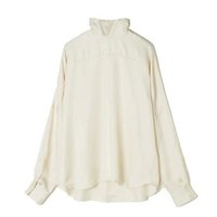 【チノ/CINOH】のサテンハイネックブラウス 大人の最旬トレンドファッション＆コーディネート founy(ファウニー) ファッション Fashion レディースファッション Fashion for Women トップス・カットソー Cut & Sew Tops シャツ・ブラウス・オフィスカジュアル Elegant Blouses & Button-Ups シルキー Silky, Smooth Texture ドレープ Drape, Draping Fabric ハイネック High Neck, Mock Neck 洗える Machine Washable |ID:prp329100004960994