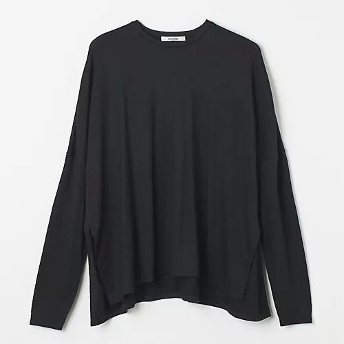 【スローン/SLOANE】のウール天竺 ワイドシルエット長袖Tシャツ インテリア・キッズ・メンズ・レディースファッション・服の通販 founy(ファニー) 　ファッション　Fashion　レディースファッション　Fashion for Women　トップス・カットソー　Cut & Sew Tops　シャツ・ブラウス・オフィスカジュアル　Elegant Blouses & Button-Ups　ロングTシャツ・Tシャツ　Longline T-Shirts & Tees　カットソー　Cut and Sewn Top　ストレッチ　Stretch, Stretchy Fabric　リラックス　Relax, Relaxed Fit　ワイド　Wide, Wide Fit　エレガント 上品　Elegant　洗える　Machine Washable　長袖　Long Sleeve, Full Sleeve　ブラック|ID: prp329100004961007 ipo3291000000037221326
