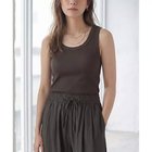 【スタイルデリ/STYLE DELI】の【Made in JAPAN】太めバインダーリブタンクトップ ダークセピア|ID:prp329100004961016