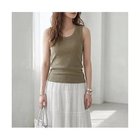 【スタイルデリ/STYLE DELI】の【Made in JAPAN】太めバインダーリブタンクトップ オリーブベージュ|ID:prp329100004961016