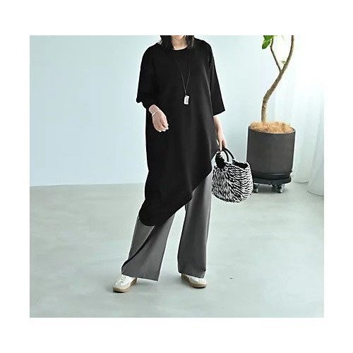 【スタイルデリ/STYLE DELI】の【Kana Oyama BLK001】アシメトップス 人気、トレンドファッション・服の通販 founy(ファニー) 　ファッション　Fashion　レディースファッション　Fashion for Women　トップス・カットソー　Cut & Sew Tops　アシンメトリー　Asymmetrical Style　コラボ　Collaboration, Collab　ショルダー　Shoulder, Shoulder Strap　シンプル　Simple, Minimal　スリット　Slit, Slit Detail　ドロップ　Drop Shoulder, Dropped Style　定番　Standard, Basic Item　バランス　Balance, Style Balance　フィット　Fit, Slim Fit　楽ちん　Easy Fit, Comfortable　おすすめ　Recommended / Our Picks　夏　Summer　旅行　Travel　エレガント 上品　Elegant　ビジネス 仕事 通勤　Business / Work / Commuting　 other-1|ID: prp329100004961040 ipo3291000000037221488