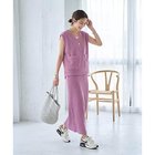 【スタイルデリ/STYLE DELI】の【LUXE】ストライプ状フリルのカットソーセットアップ パープル|ID:prp329100004961049