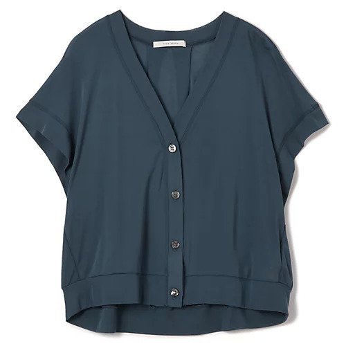 【プレインピープル/PLAIN PEOPLE】のガス強撚フライス半袖カーディガン インテリア・キッズ・メンズ・レディースファッション・服の通販 founy(ファニー) 　ファッション　Fashion　レディースファッション　Fashion for Women　トップス・カットソー　Cut & Sew Tops　カーディガン・羽織り　Layered Style Cardigans　おすすめ　Recommended / Our Picks　カーディガン　Cardigan, Knitwear　コンパクト　Compact, Small Size　半袖　Short Sleeve, Half Sleeve　洗える　Machine Washable　羽織　Haori, Light Jacket　ブルー|ID: prp329100004961053 ipo3291000000037221554