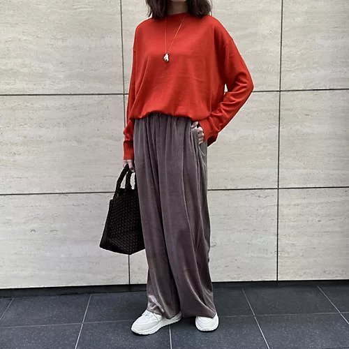 【ドロウェル/drawell】のバックフレアクルーネックニット 人気、トレンドファッション・服の通販 founy(ファニー) 　ファッション　Fashion　レディースファッション　Fashion for Women　トップス・カットソー　Cut & Sew Tops　ニット　Knit Tops & Sweaters　なめらか　Smooth, Silky Texture　エレガント 上品　Elegant　フレア　Flare, Flared　ヨーク　Yoke, Yoke Design　洗える　Machine Washable　other-2|ID: prp329100004961065 ipo3291000000037221636