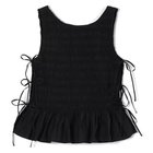 【ガニー/GANNI】のCotton Poplin Smock Tie String Top Black|ID: prp329100004961081 ipo3291000000037221723