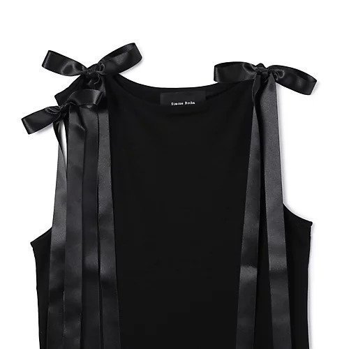 【シモーン ロシャ/SIMONE ROCHA】のBOW RIBBON TAIL TANK 大人の最旬トレンドファッション＆コーディネート founy(ファウニー) 　ファッション　Fashion　レディースファッション　Fashion for Women　2025年　2025　2025-2026秋冬・A/W　Autumn/Winter 2025–26 AW25–26　アシンメトリー　Asymmetrical Style　サテン　Satin, Glossy Fabric　タンク　Tank Top, Sleeveless Top　ボックス　Boxy, Box Shape　マニッシュ　Mannish, Boyish　ラウンド　Round, Round Neck　リボン　Ribbon, Bow　洗える　Machine Washable　other-3|ID: prp329100004961090 ipo3291000000037221772