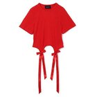 【シモーン ロシャ/SIMONE ROCHA】のEASY SHORT SLEEVE T-SHIRT W/ BOW TAILS 人気、トレンドファッション・服の通販 founy(ファニー) ファッション Fashion レディースファッション Fashion for Women トップス・カットソー Cut & Sew Tops シャツ・ブラウス・オフィスカジュアル Elegant Blouses & Button-Ups ロングTシャツ・Tシャツ Longline T-Shirts & Tees 2025年 2025 2025-2026秋冬・A/W Autumn/Winter 2025–26 AW25–26 ギャザー Gathered, Ruffled クロップド Cropped, Short Length サテン Satin, Glossy Fabric セットアップ Set-Up, Coordinated Outfit チュール Tulip, Tulip Motif フィット Fit, Slim Fit リボン Ribbon, Bow 洗える Machine Washable thumbnail RED|ID: prp329100004961091 ipo3291000000037221774