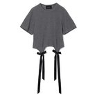 【シモーン ロシャ/SIMONE ROCHA】のEASY SHORT SLEEVE T-SHIRT W/ BOW TAILS 人気、トレンドファッション・服の通販 founy(ファニー) ファッション Fashion レディースファッション Fashion for Women トップス・カットソー Cut & Sew Tops シャツ・ブラウス・オフィスカジュアル Elegant Blouses & Button-Ups ロングTシャツ・Tシャツ Longline T-Shirts & Tees 2025年 2025 2025-2026秋冬・A/W Autumn/Winter 2025–26 AW25–26 ギャザー Gathered, Ruffled クロップド Cropped, Short Length サテン Satin, Glossy Fabric セットアップ Set-Up, Coordinated Outfit チュール Tulip, Tulip Motif フィット Fit, Slim Fit リボン Ribbon, Bow 洗える Machine Washable thumbnail GREY MARL|ID: prp329100004961091 ipo3291000000037221775