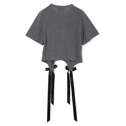 【シモーン ロシャ/SIMONE ROCHA】のEASY SHORT SLEEVE T-SHIRT W/ BOW TAILS 人気、トレンドファッション・服の通販 founy(ファニー) 　ファッション　Fashion　レディースファッション　Fashion for Women　トップス・カットソー　Cut & Sew Tops　シャツ・ブラウス・オフィスカジュアル　Elegant Blouses & Button-Ups　ロングTシャツ・Tシャツ　Longline T-Shirts & Tees　2025年　2025　2025-2026秋冬・A/W　Autumn/Winter 2025–26 AW25–26　ギャザー　Gathered, Ruffled　クロップド　Cropped, Short Length　サテン　Satin, Glossy Fabric　セットアップ　Set-Up, Coordinated Outfit　チュール　Tulip, Tulip Motif　フィット　Fit, Slim Fit　リボン　Ribbon, Bow　洗える　Machine Washable　other-2|ID: prp329100004961091 ipo3291000000037221777