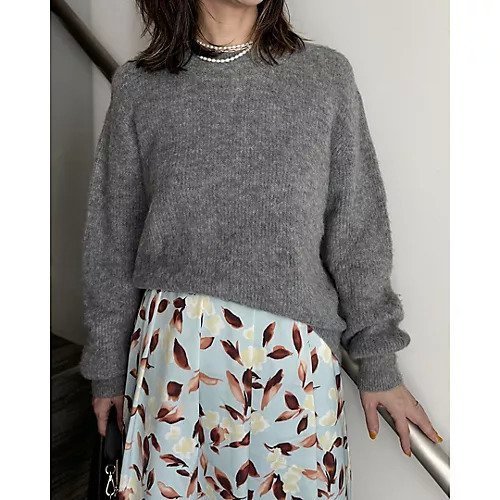 【エムセブンデイズ/M7days】のモヘア混ふわ軽コンパクトニット 人気、トレンドファッション・服の通販 founy(ファニー) 　ファッション　Fashion　レディースファッション　Fashion for Women　トップス・カットソー　Cut & Sew Tops　ニット　Knit Tops & Sweaters　おすすめ　Recommended / Our Picks　なめらか　Smooth, Silky Texture　コンパクト　Compact, Small Size　ショート　Short, Short Length　トレンド　Trend, Trending Now　ラベンダー　Lavender　other-3|ID: prp329100004961129 ipo3291000000037221972