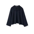 【ミズイロ インド/mizuiro ind】のプリーツカラーシャツプルオーバー ネイビー|ID: prp329100004961133 ipo3291000000037221989